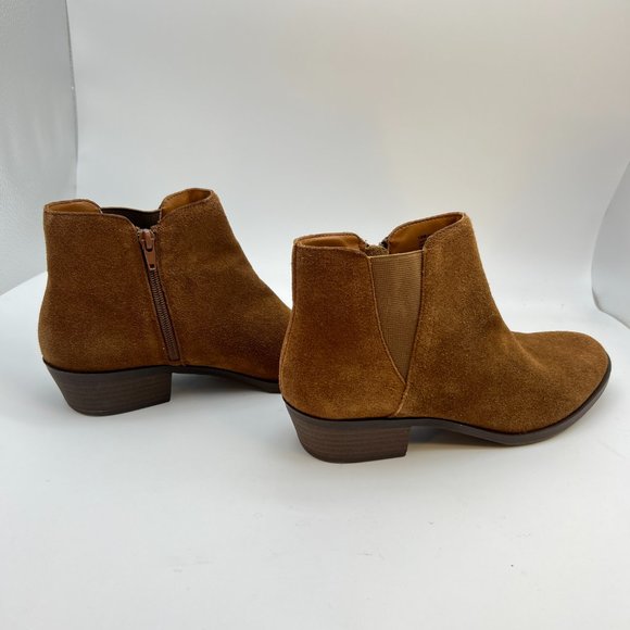 Kensie Suede Booties Sz 10 Leather/Textile Upper Side Zipper Like New - Picture 7 of 9